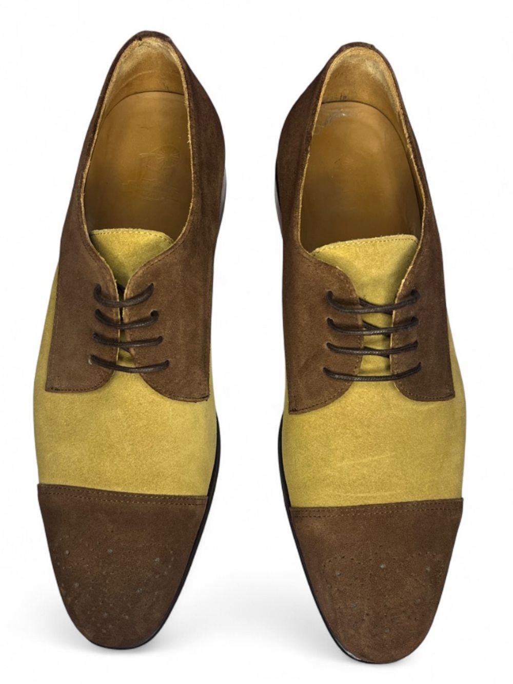 Bespoke Original Goodyear Welt Brown Two Tone Retro SlipOn Loafers Menโs Size 11